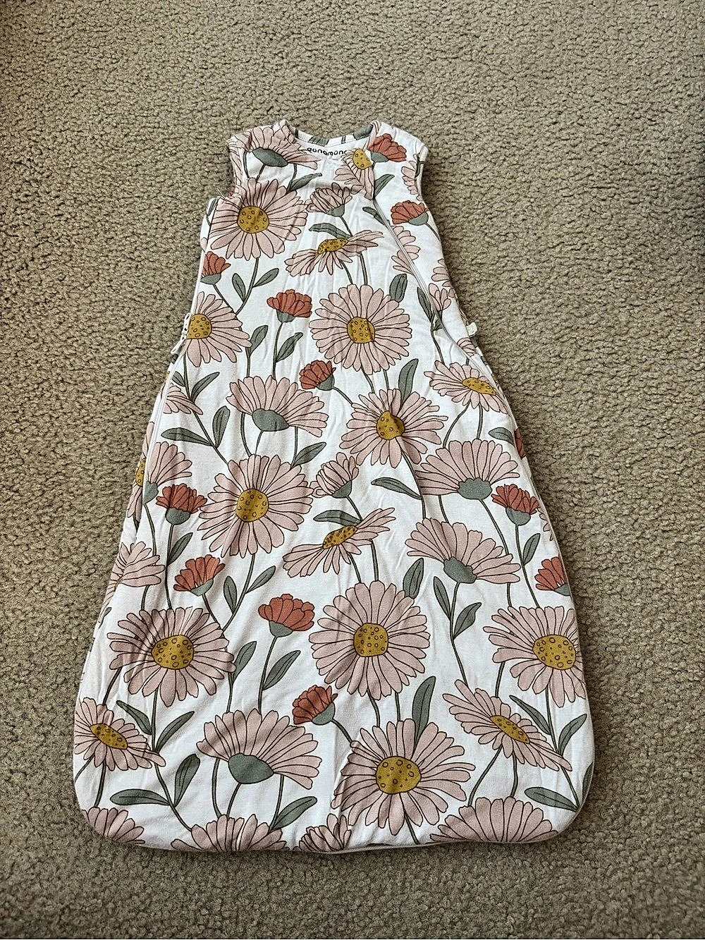 gunamuna Premium Duvet Sleep Bag 1.0 TOG White & Pink